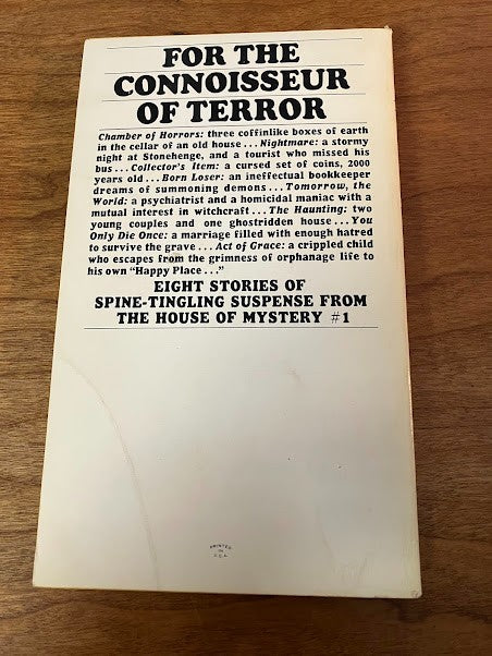 The House of Mystery # 1 Paperback book by Jack Oleck berni