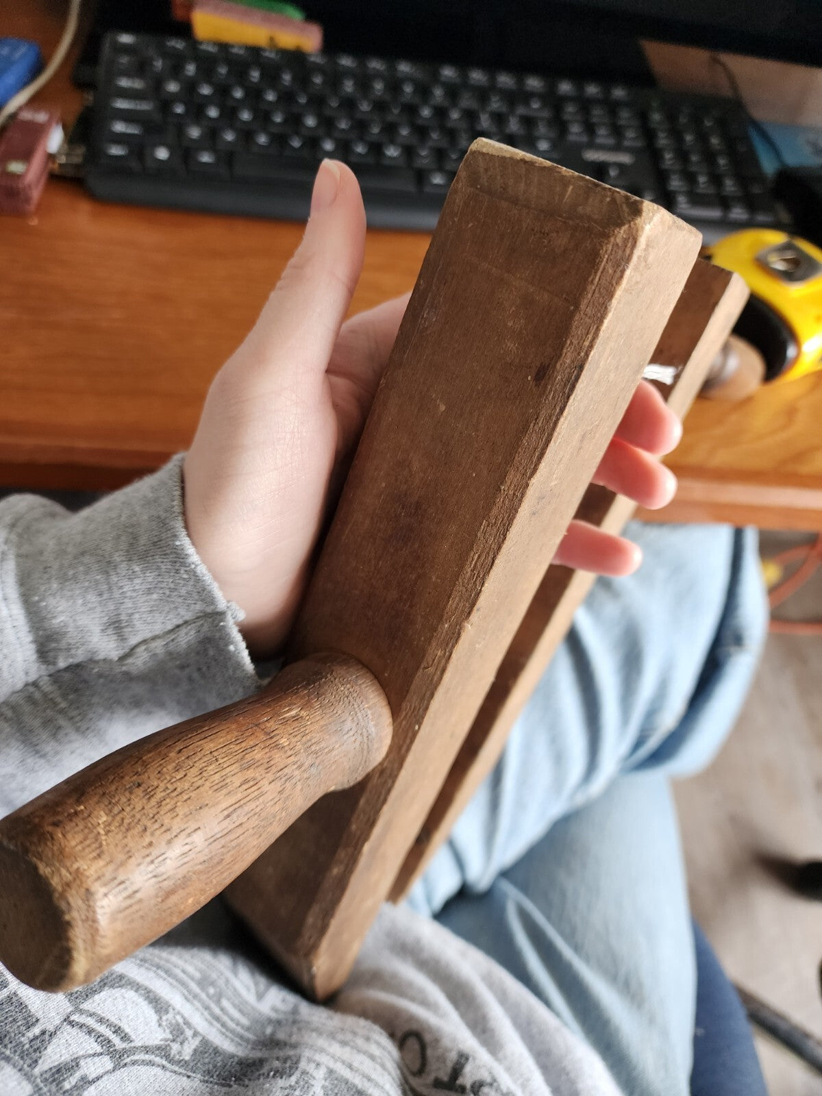 Antique Wooden Screw Clamp