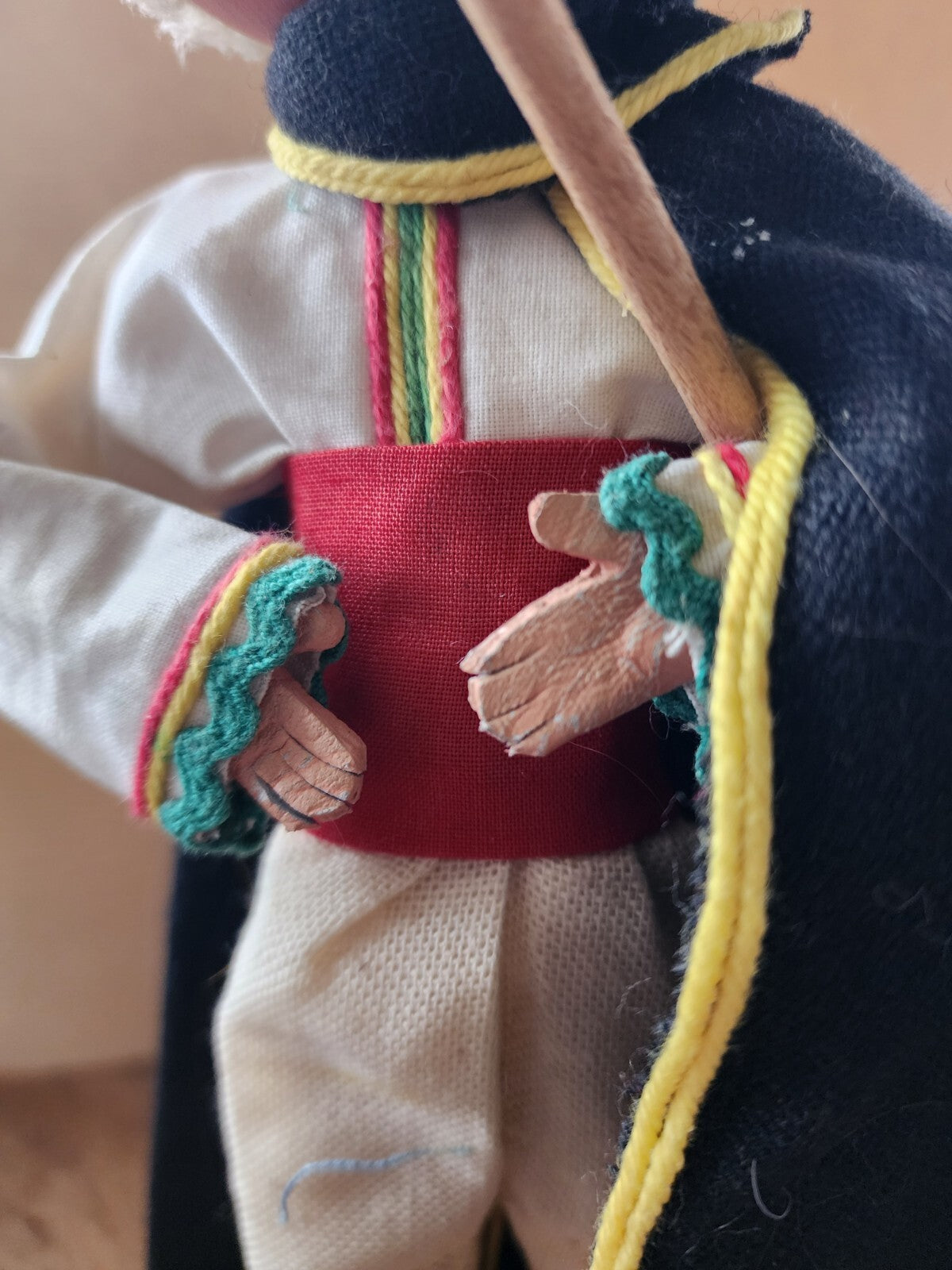 Vintage Doll Bulgaria Male Hand painted 11" Traditional Costume Souvenir