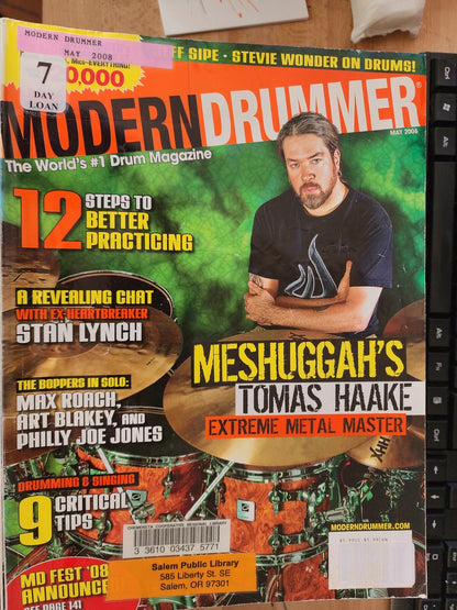 Modern Drummer Magazine Lot Of 12, Jan-Dec 2008 Drumming Magazines