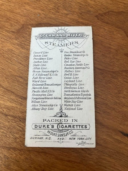 Tobacco Cards: Ocean and River Steamers Duke's Cigarettes - lot of 7