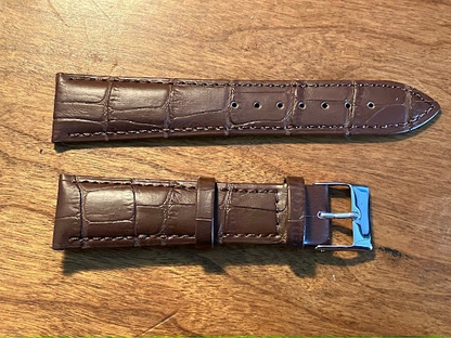 Hadley Roma Wristwatch: MS737 Brown 22R - Genuine Leather
