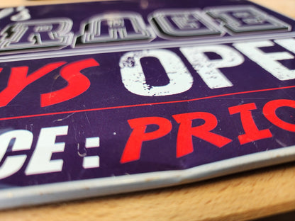 Dad's Garage Fatherly Advice Priceless Always Open Metal Sign Man Cave Workshop