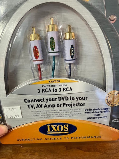 Ixos XFV04 3 RCA to 3 RCA - Component Connector Cables