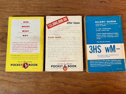 Vtg Paperbacks - Ellery Queen Mysteries - Lot of 3
