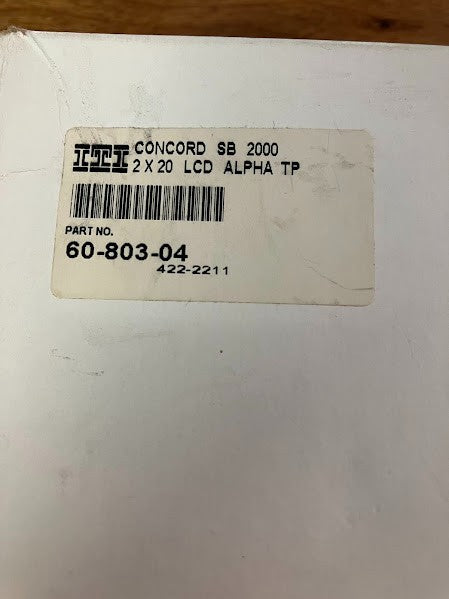 Alpha Touchpad 60-803-04: GE Keypad - GE Concord SB2000 - Untested