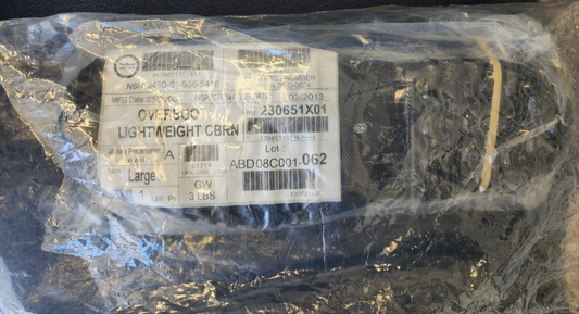 AIRBOSS DEFENSE LIGHTWEIGHT OVERBOOT CBRN MILITARY PRESERVATION LEVEL A LARGE