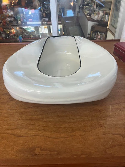 White Bedpan - Vintage Enamelware