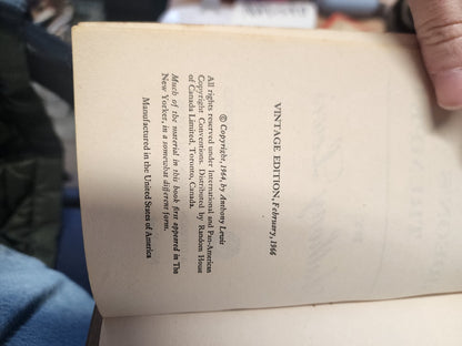 Gideon's Trumpet, Anthony Lewis, 1966, Vintage paperback