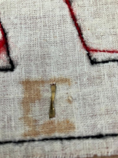 Varsity Letter M Jacket Patch - Red On Black M