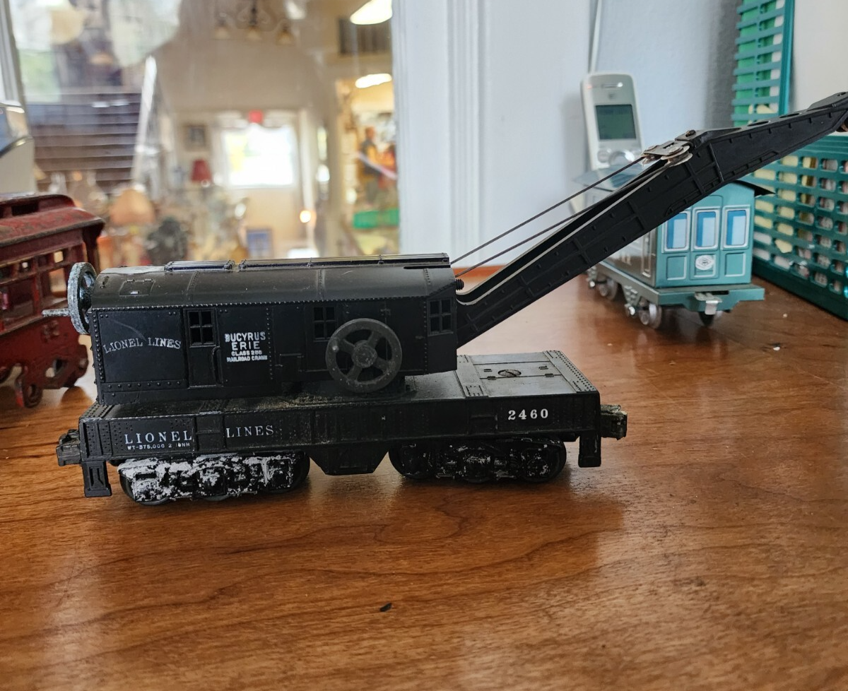 Vtg Lionel Lines 2460 Black Bucyrus Erie Crane Car Variation