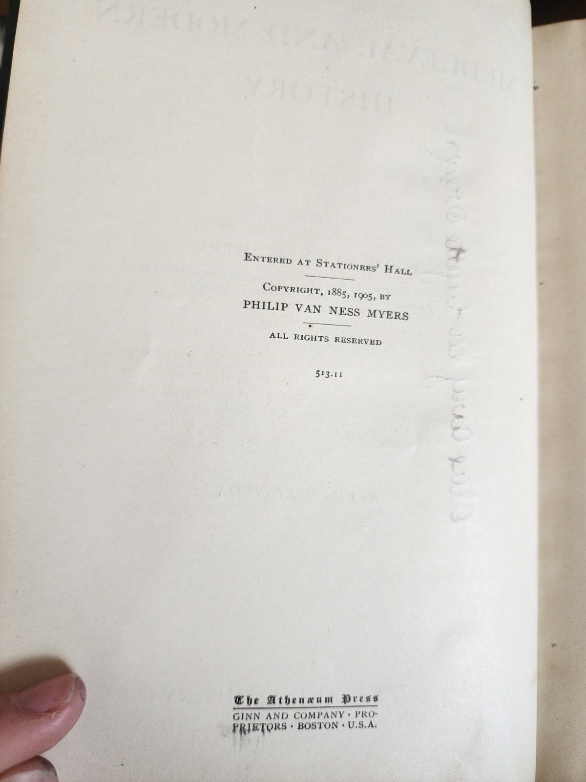 Hardcover Mediaeval Modern History, Revised Edition by Philip Myers, 1905