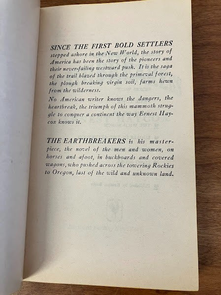 Bantam Books - THE EARTHBREAKERS by Ernest Haycox