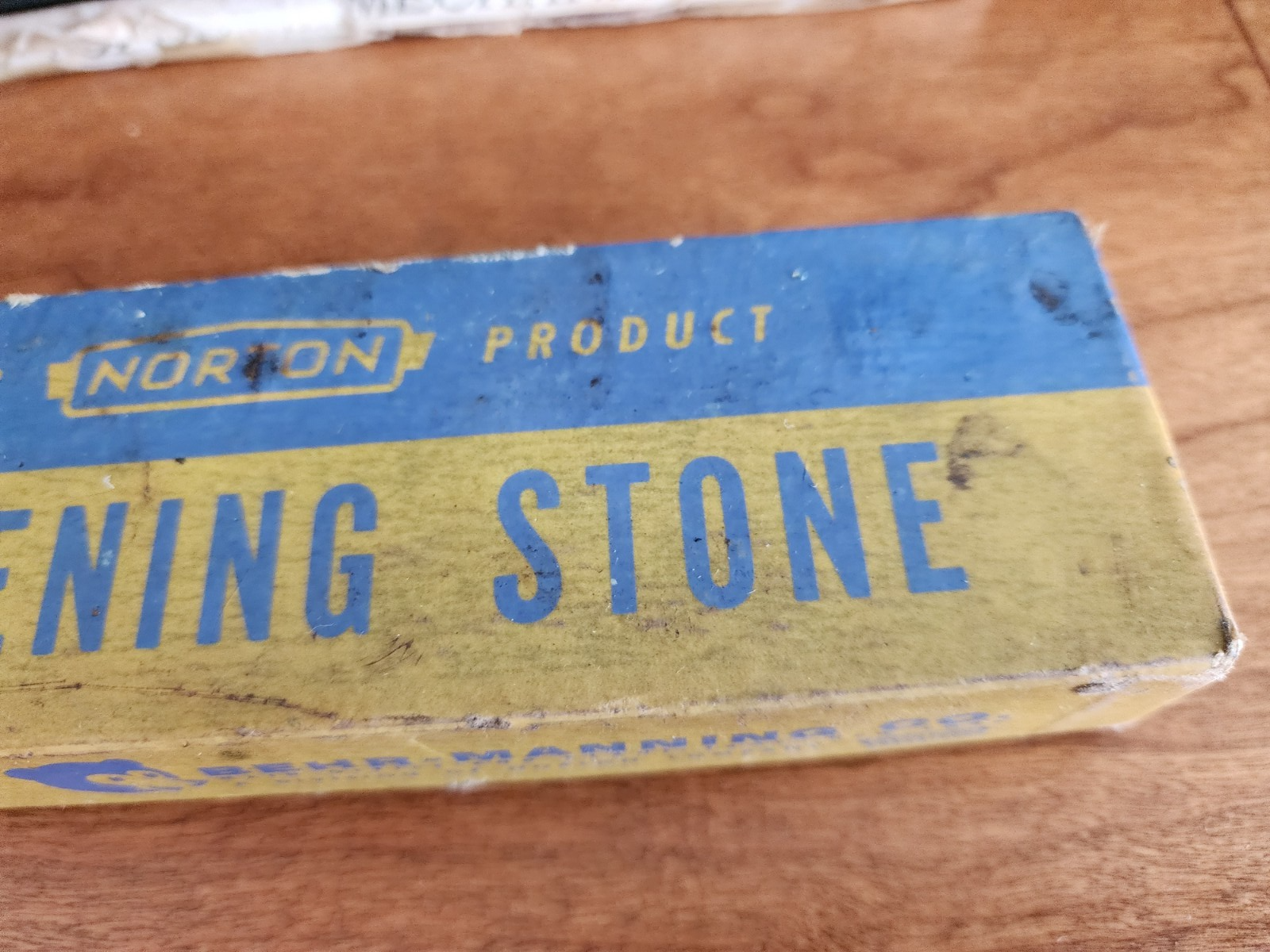 Vtg Norton India Combination Oilstone IB8 Sharpening Stone