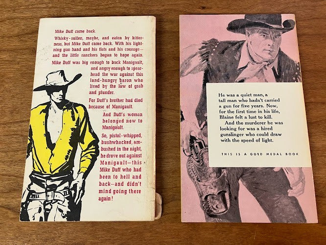 GOLD MEDAL BOOKS by Kenneth Fowler - lot of 2
