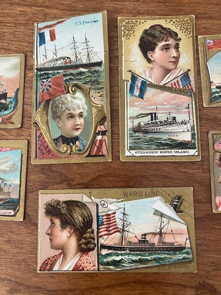 Tobacco Card: Ocean and River Steamers - Duke's Cigarette - lot of 7