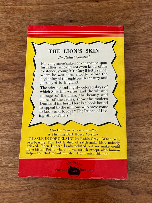 Vintage Paperback - The Lion's Skin by Rafael Sabatini