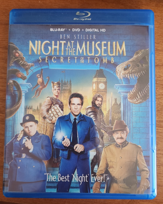 Night at the Museum Secret of the Tomb 2014 2 Disc Set with Blu-Ray & DVD