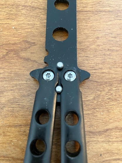 Butterfly Trainer Training Dull Knife Tool Black Metal Practice