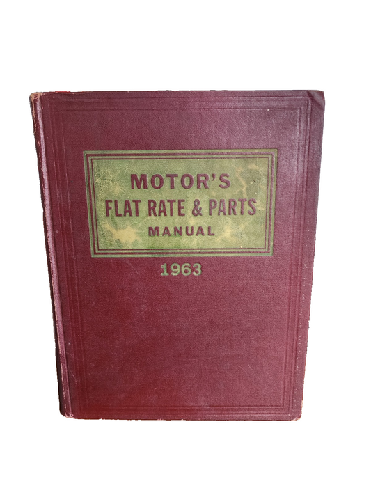 Vtg1960 Motor's Flat Rate & Parts manual HC