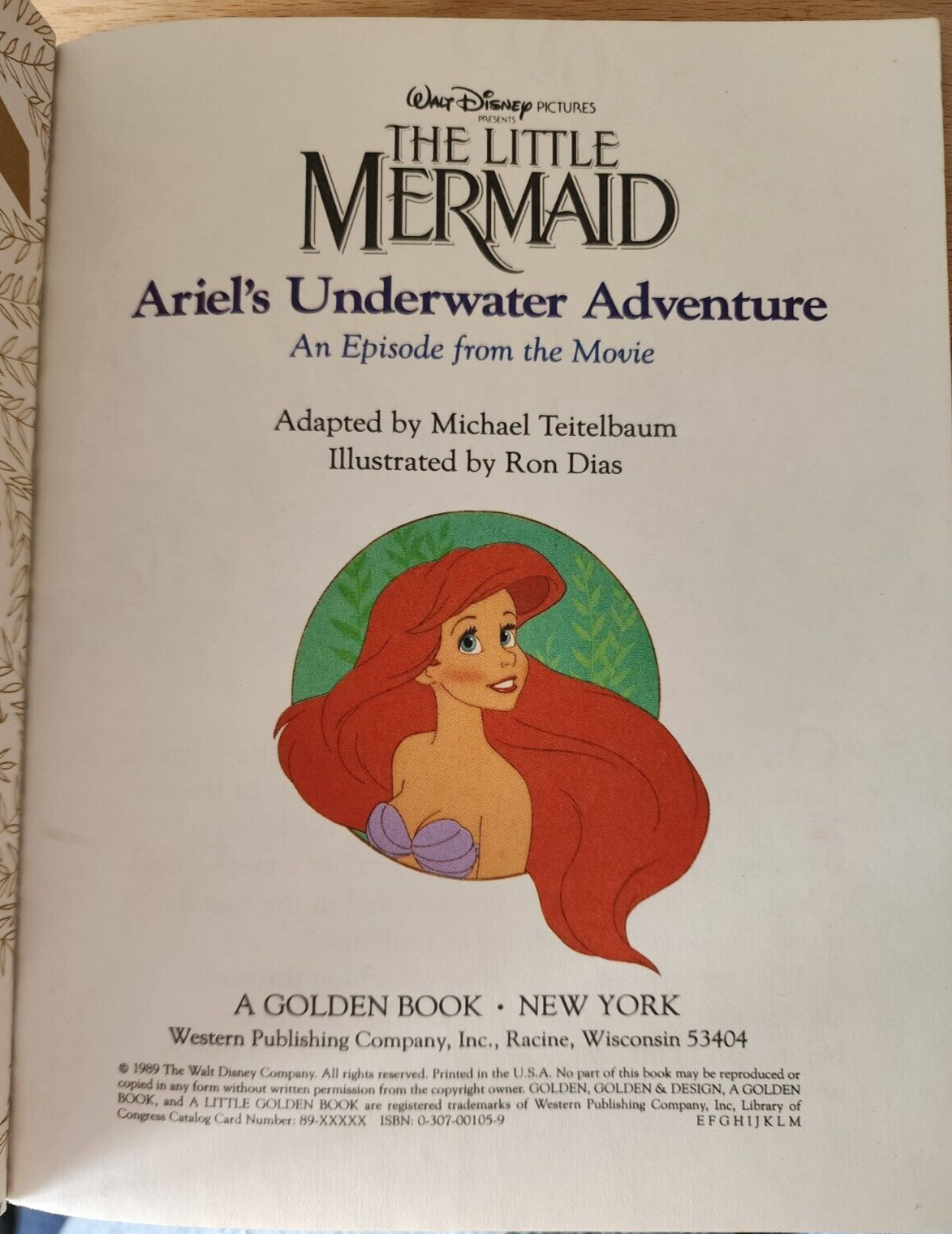 A Little Golden Book Little Mermaid Ariel’s Underwater Adventure - 1989