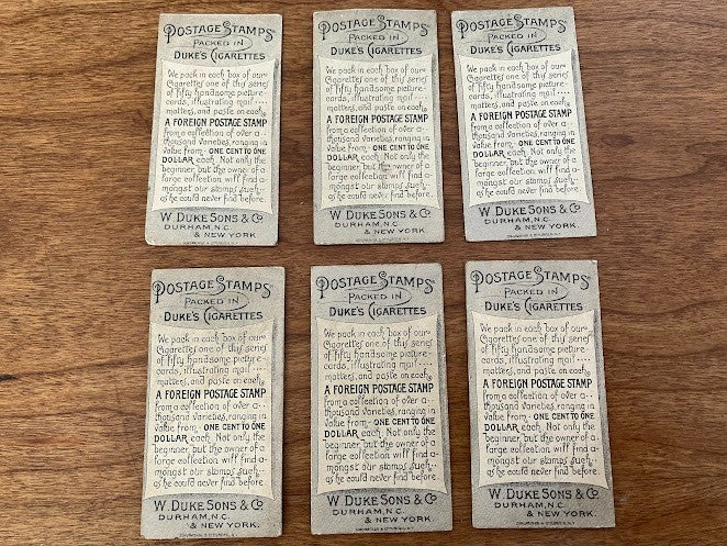 Dukes Cigarettes: Postage Stamps - Lot of 6