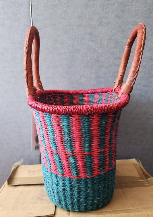 Large Hand-Woven Basket/Market Bag 11" Deep 17" Wide