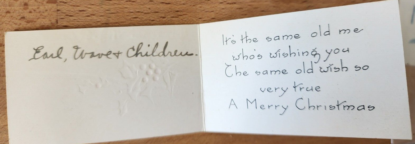 Old 1940 Christmas card 3"