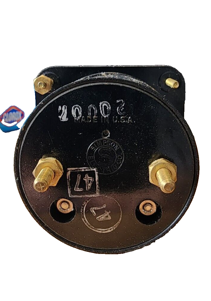 VINTAGE SIMPSON MODEL 127 D.C. MILLIAMPERES 0-10 SQUARE PANEL METER