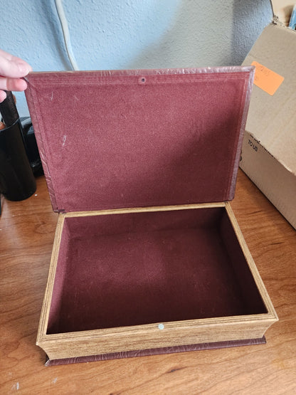 Pier 1 Faux Book Storage Box Magnetic Closure 11" x 8” x 3”