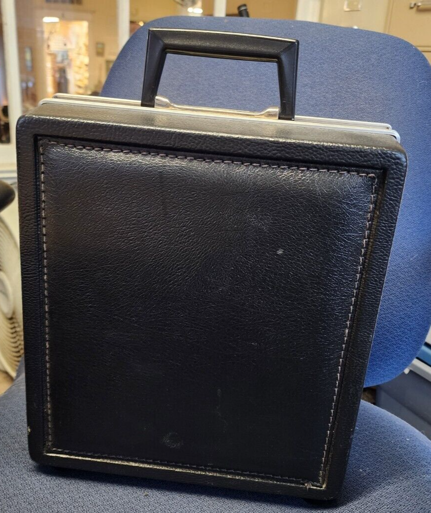 Vtg Portable Travel Bartender Kit Carry Case Black