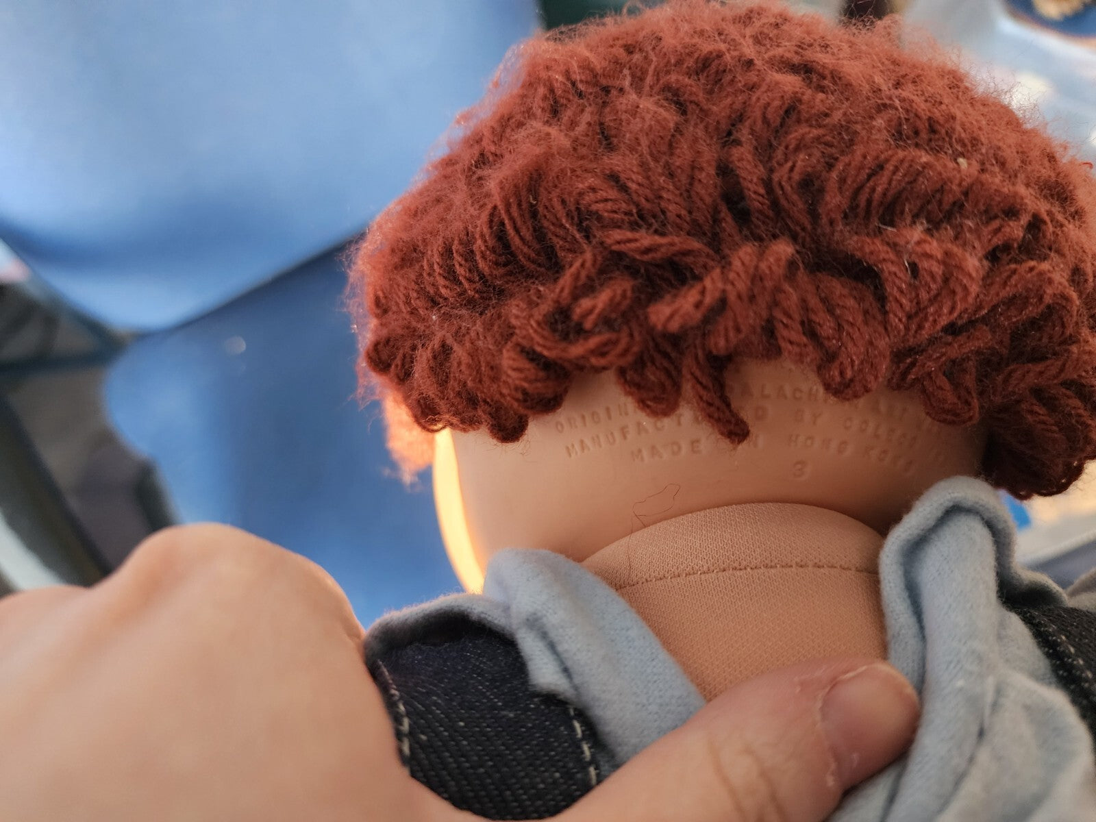Vtg Cabbage Patch Kids Doll 1982 Boy Overalls Red Hair - 2 Outfits