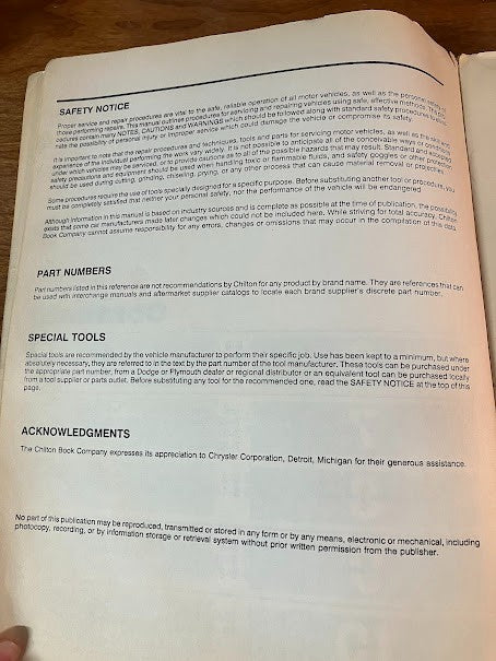 Chilton - Dodge/Plymouth Trucks 1989-91 Repair Manual