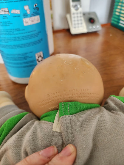 Vtg Cabbage Patch Kids Doll Bald Head Baby Boy 1978 Number 206