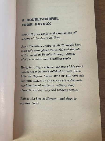 Earnest Haycox Books - Lot of 3