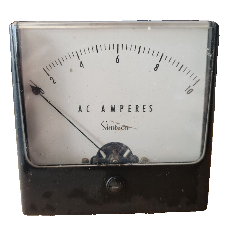 Simpson 0-10 AC Amperes Amps
