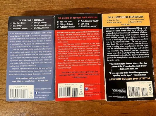 James Patterson Novel Mixed Bundle - lot of 3