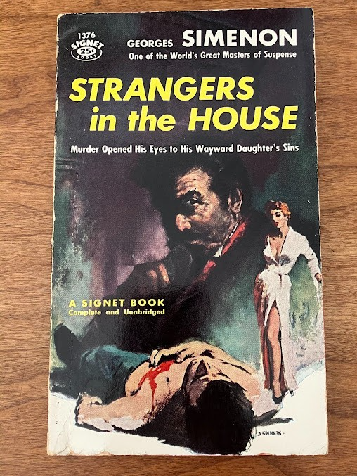 Vtg Paperback - STRANGERS IN THE HOUSE by George Simenon