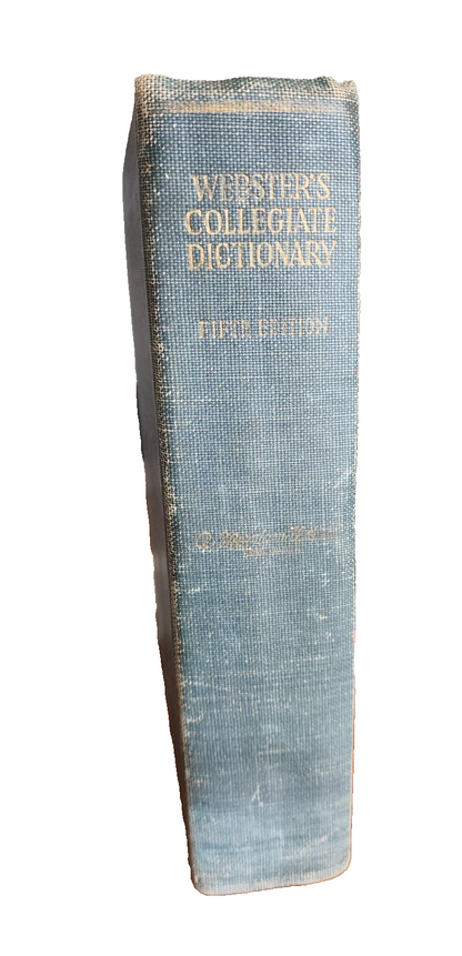 Vtg Webster's Collegiate Dictionary 1948  Fifth Edition Hardcover