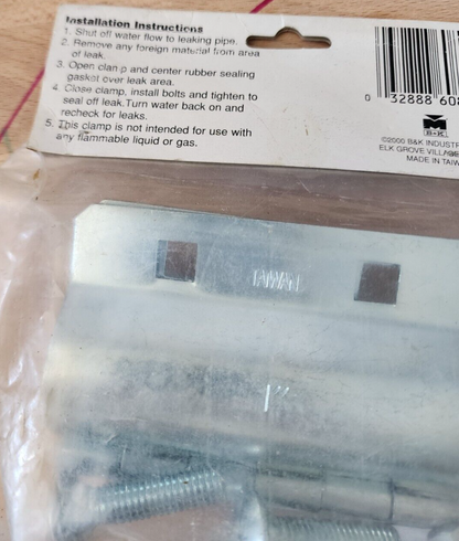 Mueller Industries 1" Repair Clamp with Rubber Gasket #160-805