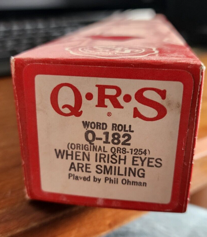 QRS Player Piano Roll Q-182 "When Irish Eyes Are Smiling' Played By Phil Ohman