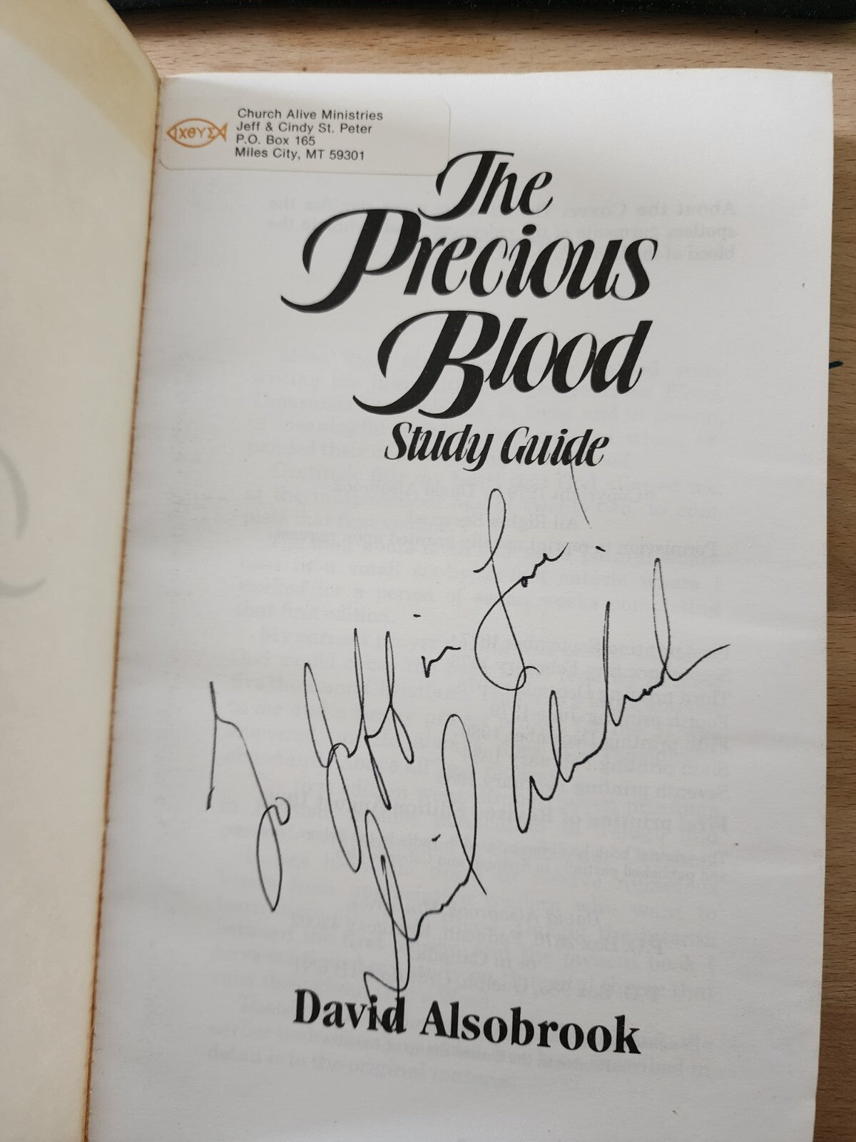 The precious blood  Study guide