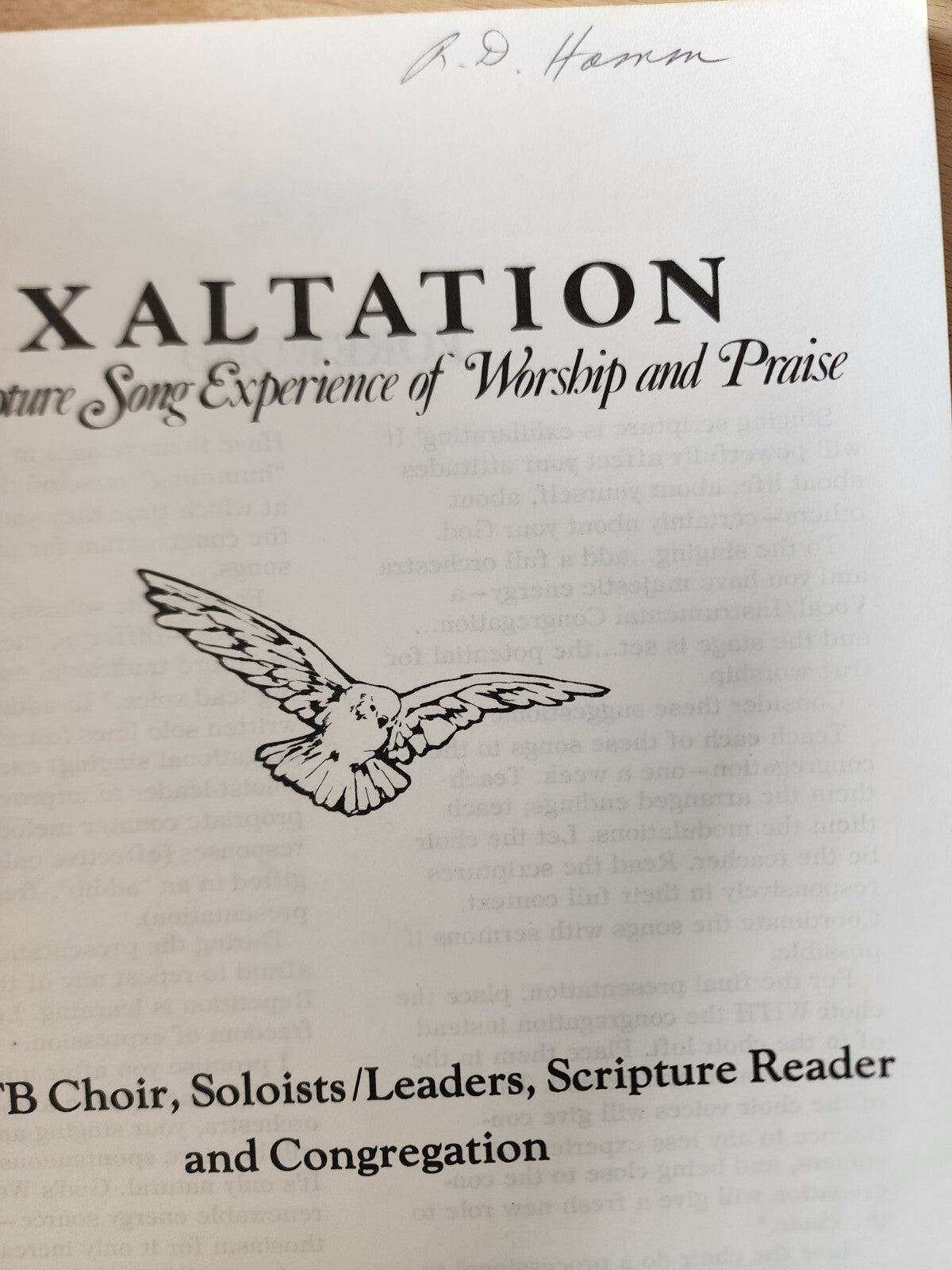 Exaltation A scripture son experience of worship Arranged By Ronn Huff