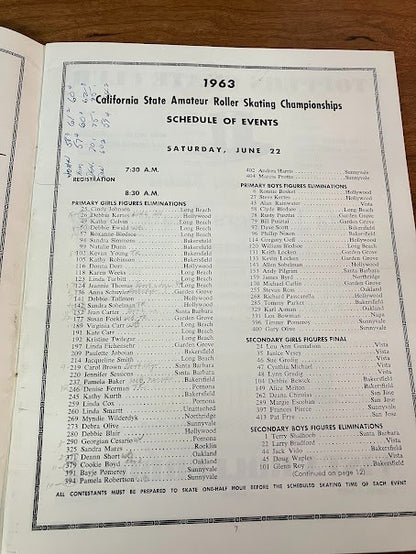 California State Championships - Hollywood Rollerbowl 1963