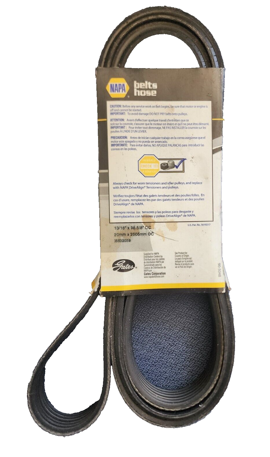 Napa by Gates 25-060980 Serpentine Belt Premium Micro-V Belt K060980