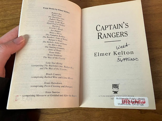 Captain's Rangers by Elmer Kelton