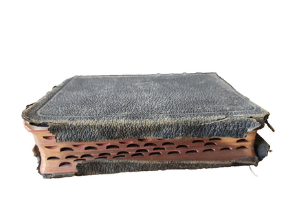 VTG German Holy Bible New Testament Psalm antique book