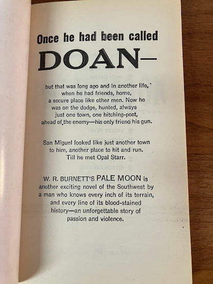 Bantam Books - Pale Moon and Bitter Ground by W.R. Burnett - lot of 2