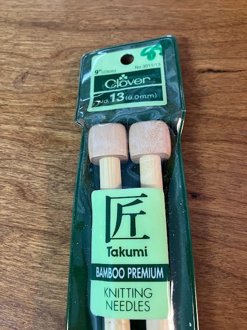 Bamboo Premium Knitting Needles - Lot of 5 - No. 6, 7, 9, 13, and 13
