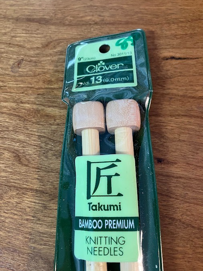 Bamboo Premium Knitting Needles - Lot of 5 - No. 6, 7, 9, 13, and 13